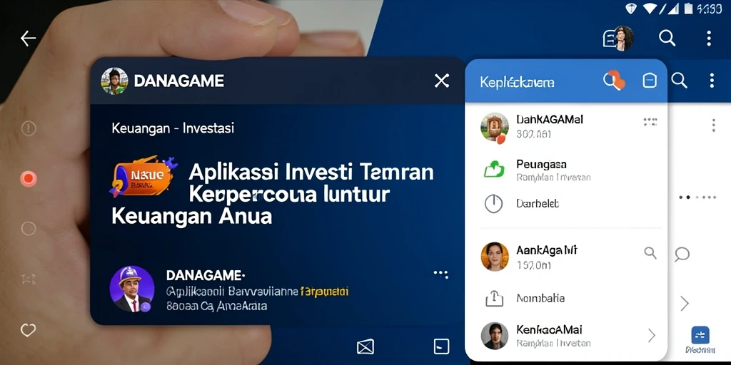 Antarmuka intuitif DANAGAME untuk investasi yang mudah dan cepat.