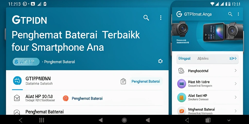 Tampilan antarmuka GTPIDN yang sederhana dan fungsional untuk penghematan baterai.