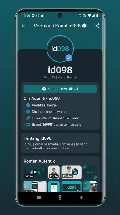 Tampilan kanal resmi id098